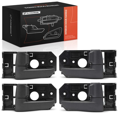 4 Pcs Front & Rear Black Interior Door Handle