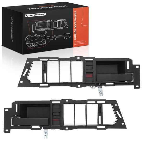 2 Pcs Front Black Interior Door Handle for 1990-1994 Chevrolet C3500