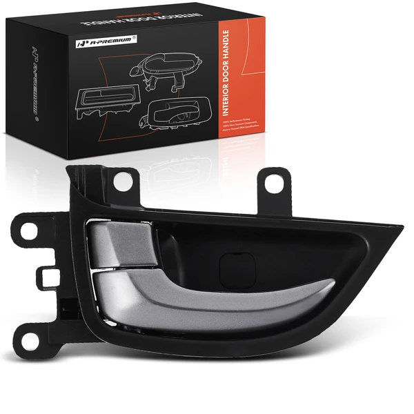 Rear Driver Gray & Black Interior Door Handle for Hyundai Elantra 2011-2016