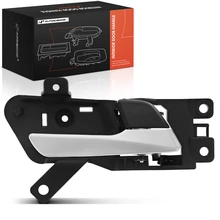 Rear Passenger Silver Handle & Black Housing Interior Door Handle