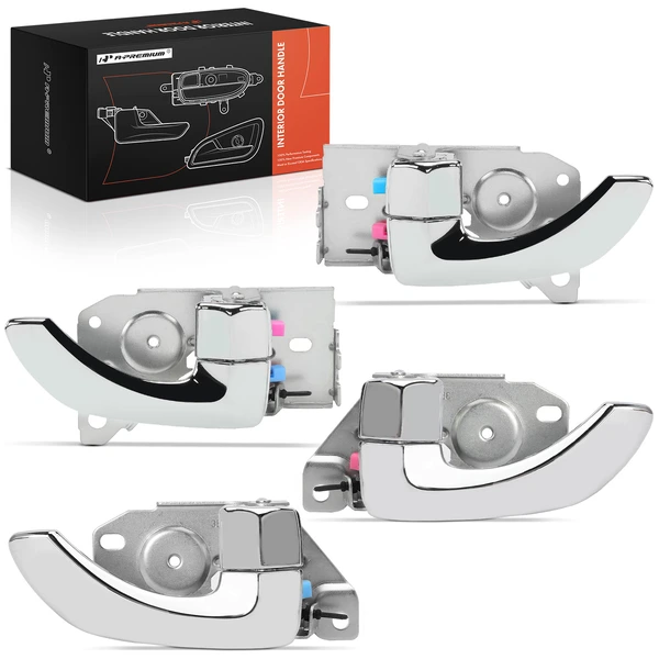 4 Pcs Front & Rear Chrome Interior Door Handle for Kia Sorento 2003-2009