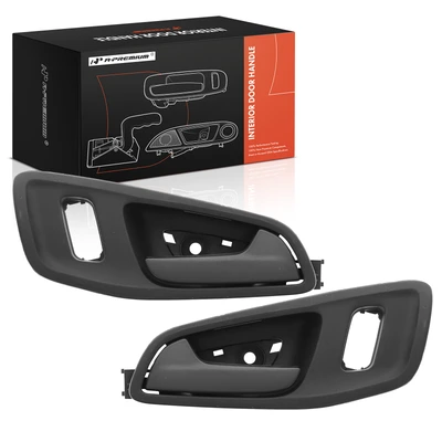 2 Pcs Front Black Interior Door Handle