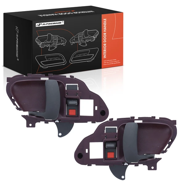 2 Pcs Driver & Passenger Textured Red Interior Door Handle for 1995-2000 GMC K2500