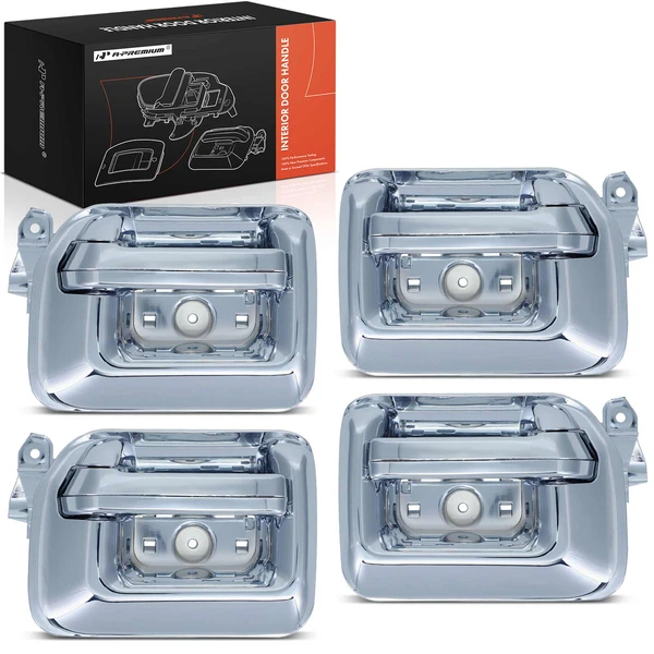 4 Pcs Front & Rear Chrome Interior Door Handle for 2019 Chevrolet Silverado 1500 LD