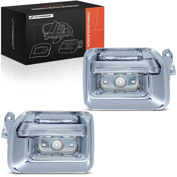 2 Pcs Front Chrome Interior Door Handle for 2019 Chevrolet Silverado 1500 LD