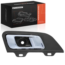 Rear Passenger Chrome & Brown Interior Door Handle