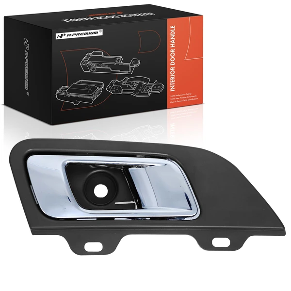 Rear Passenger Chrome & Brown Interior Door Handle for 2009-2012 Lincoln MKS