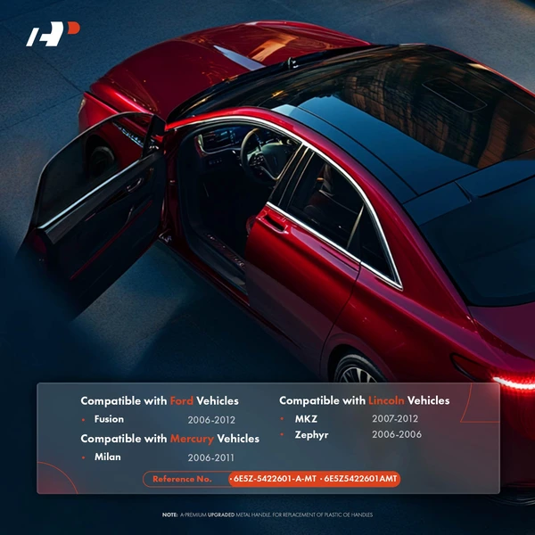 Front Driver Chrome Upgraded Metal Interior Door Handle for Ford Fusion Lincoln MKZ Zephyr