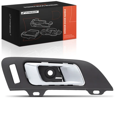 Front Passenger Chrome & Brown Interior Door Handle
