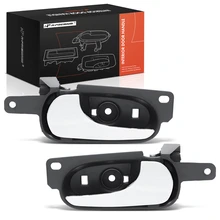 2 Pcs Front & Rear Chrome & Black Interior Door Handle