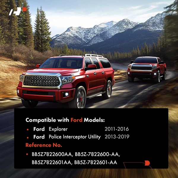 2 Pcs Rear Interior Door Handle for Ford Explorer Police Interceptor Utility