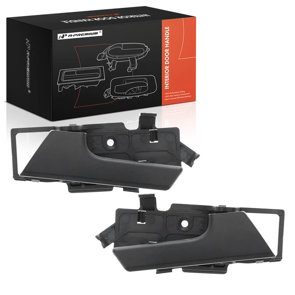 2 Pcs Front & Rear Black Interior Door Handle for 2009-2010 Pontiac G3