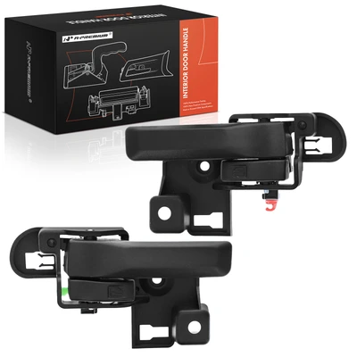 2 Pcs Front & Rear Black Interior Door Handle