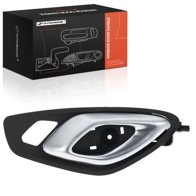 Front Passenger Silver Lever & Black Housing Interior Door Handle