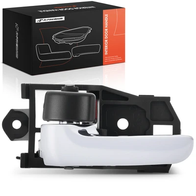 Front Driver or Rear Driver Silver & Black Interior Door Handle