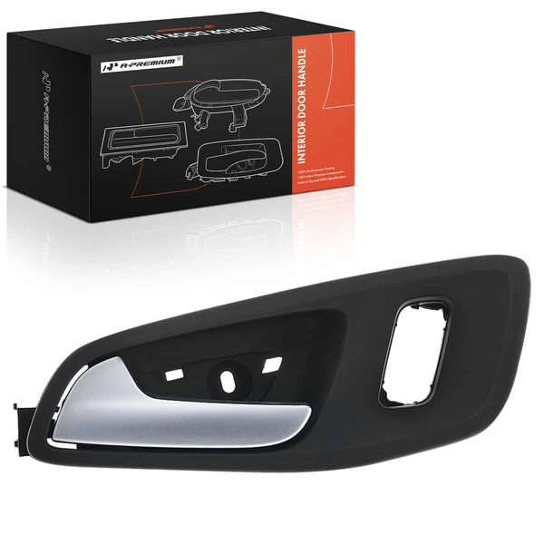 Front Driver Satin Chrome & Black Interior Door Handle for Ford Transit Connect