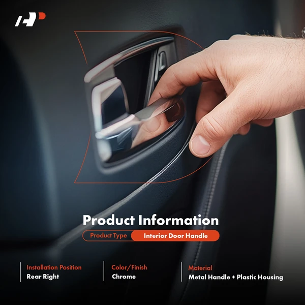 Rear Passenger Chrome Interior Door Handle for Ford E-150 E-250 Econoline