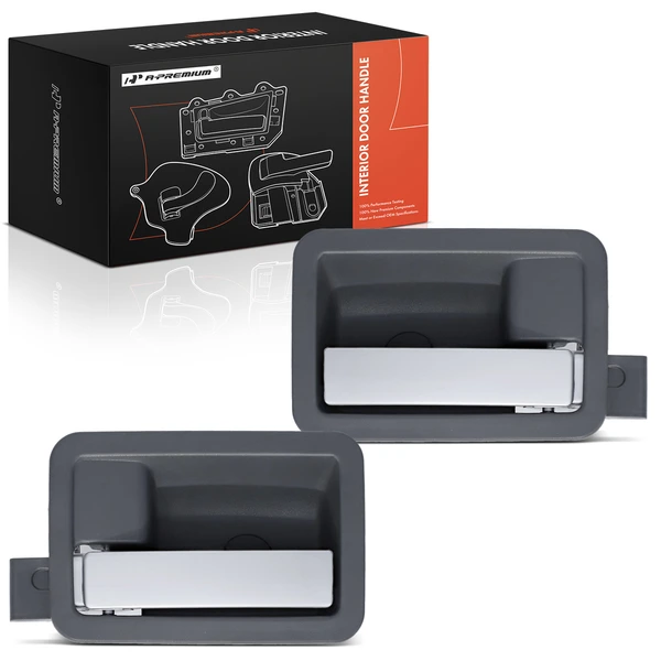 2 Pcs Silver & Gray Interior Door Handle for 2007-2009 Chrysler Aspen