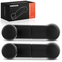 2 Pcs Driver & Passenger Texture Black Window Crank Handle