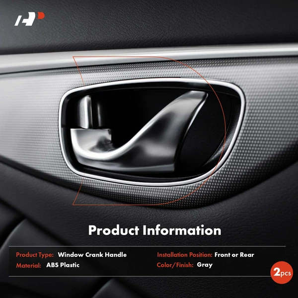 2 Pcs Gray Window Crank Handle for Dodge Dakota Jeep Mitsubishi