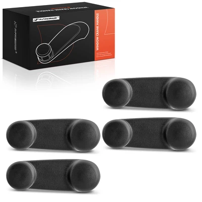 4 Pcs Front & Rear Gray Window Crank Handle