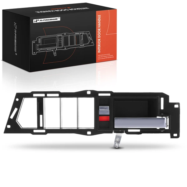 Front Passenger Chrome Black Interior Door Handle for 1988-1994 Chevrolet K1500