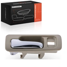 Front Driver Chrome & Beige Interior Door Handle