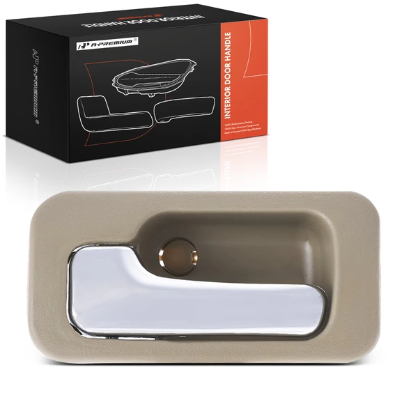 Rear Driver Chrome & Beige Interior Door Handle for Honda Accord 1990-1993 Sedan