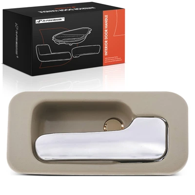 Rear Passenger Chrome & Beige Interior Door Handle