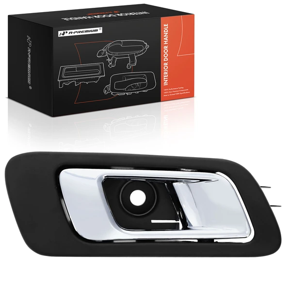 Rear Passenger Black & Chrome Interior Door Handle for Ford Explorer 11-15