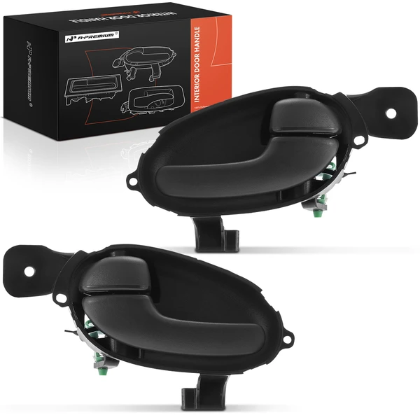 2 Pcs Front & Rear Black Interior Door Handle for 2002-2006 GMC Envoy XL