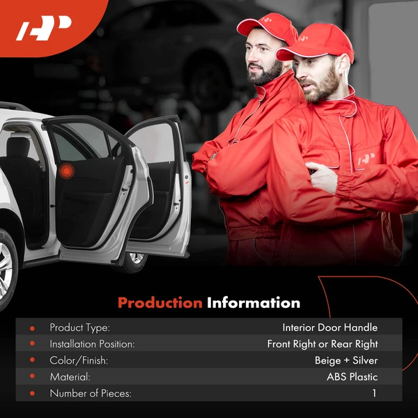 Beige & Silver Interior Door Handle for Nissan Altima 07-13 Maxima NV200