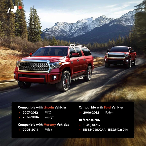 2 Pcs Front Chrome Interior Door Handle for Ford Fusion Lincoln MKZ Zephyr