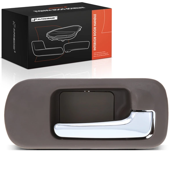 Front Passenger Brown Bezel with Chrome Lever Interior Door Handle for Honda