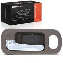 Front Driver Brown Bezel with Chrome Lever Interior Door Handle for Honda Civic