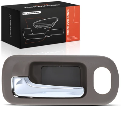 Front Driver Brown Bezel with Chrome Lever Interior Door Handle