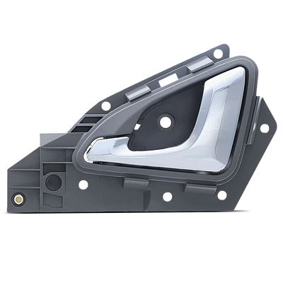 Front Driver Chrome & Light Gray Interior Door Handle