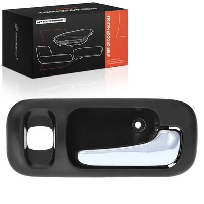 Front Passenger or Rear Passenger Chrome & Deep Gray Interior Door Handle
