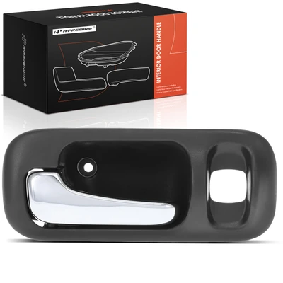 Front Driver or Rear Driver Chrome & Deep Gray Interior Door Handle