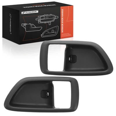 2 Pcs Front & Rear Deep Gray Interior Door Handle