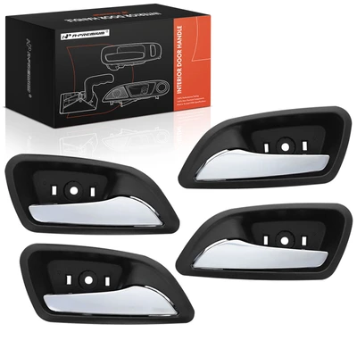 4 Pcs Front & Rear Chrome & Black Interior Door Handle