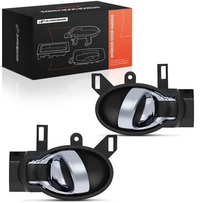 Front or Rear Side Interior Door Handle Silver+Black