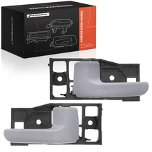 2 Pcs Rear Gray Interior Door Handle