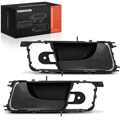 2 Pcs Front Black Interior Door Handle