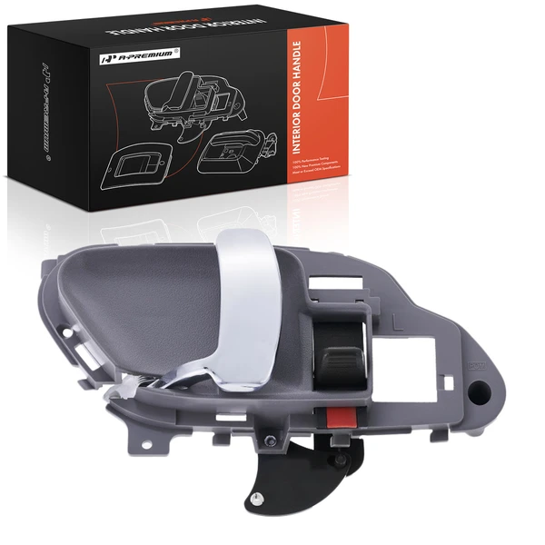 Front Driver or Rear Driver Gray & Chrome Interior Door Handle for 1995-2000 Chevrolet K2500