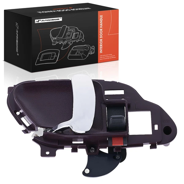 Front Driver or Rear Driver Chrome & Red Interior Door Handle for 1995-2000 Chevrolet K3500