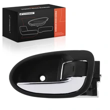 Front Passenger or Rear Passenger Chrome Black Interior Door Handle