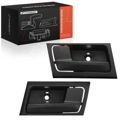 2 Pcs Front & Rear Black Interior Door Handle