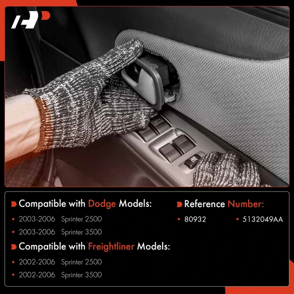 Passenger Sliding Door Black Interior Door Handle for Dodge Freightliner