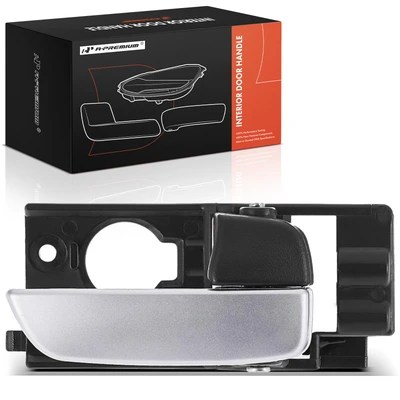 Front Passenger Silver Lever& Black Knob Interior Door Handle